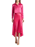 Leon Satin Crop Shirt