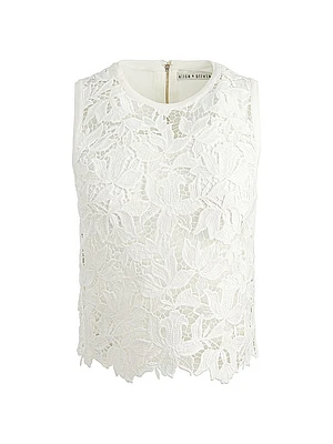 Danielle Lace-Front Shell