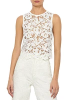 Danielle Lace-Front Shell