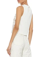 Danielle Lace-Front Shell