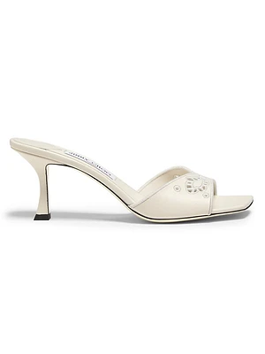 Core Skye 70MM Embroidered Leather Mules