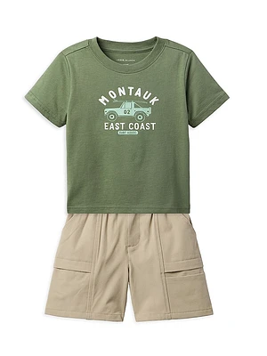 Little Boy's & Montauk Trek T-Shirt Shorts Set
