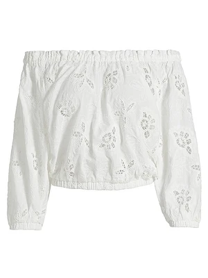 Rosalia Flower Off-The-Shoulder Top