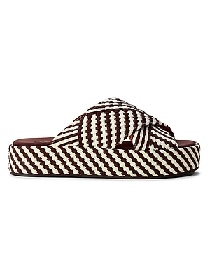 Laguna Striped Geo Platform Sandals