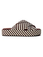 Laguna Striped Geo Platform Sandals