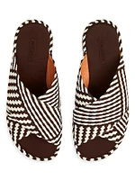 Laguna Striped Geo Platform Sandals