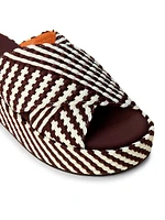 Laguna Striped Geo Platform Sandals