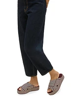 Laguna Striped Geo Platform Sandals