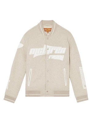 Reiss x McLaren F1 Team Racing Varsity Bomber Jacket