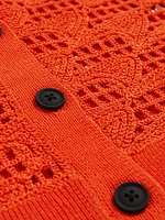 Fleur Crochet Camp Collar Shirt