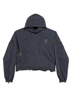 Nail Polish Cropped Hoodie