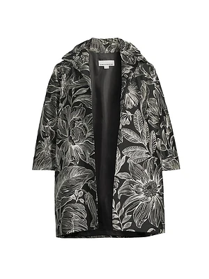 Plus Embroidered-Floral Jacket