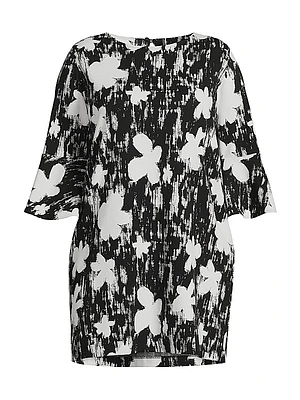 Plus Bella Floral Cotton-Blend Minidress