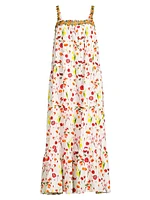 Natasha Floral Cotton Tiered Maxi Dress