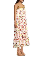 Natasha Floral Cotton Tiered Maxi Dress