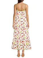 Natasha Floral Cotton Tiered Maxi Dress