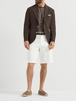 Striped Linen Stretch Jersey Crewneck T-Shirt