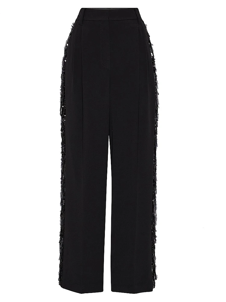 Crepe Cady Relaxed Tailored Trousers
