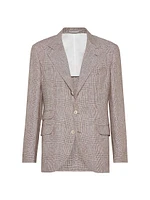 Linen Prince of Wales Deconstructed Cavallo Blazer