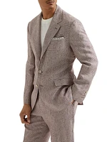 Linen Prince of Wales Deconstructed Cavallo Blazer