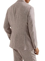 Linen Prince of Wales Deconstructed Cavallo Blazer