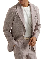 Linen Prince of Wales Deconstructed Cavallo Blazer