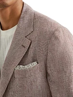 Linen Prince of Wales Deconstructed Cavallo Blazer