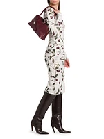 Cherry Ruched Scoopneck Top