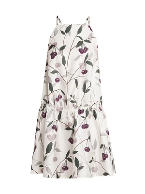 High Summer Cherry Silk Minidress