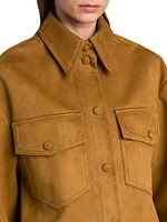 Alter Faux-Suede Button-Front Overshirt