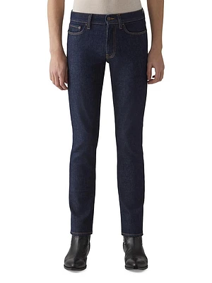 Stretch-Denim Mid-Rise Slim-Fit Jeans