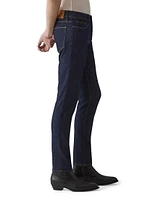 Stretch-Denim Mid-Rise Slim-Fit Jeans