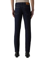 Stretch-Denim Mid-Rise Slim-Fit Jeans