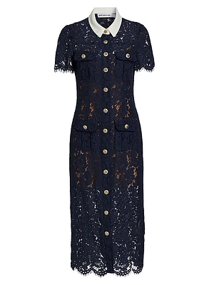 Lace Sheath Midi-Dress