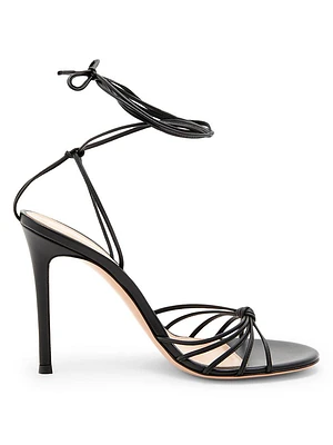 105MM Leather Stiletto-Heel Sandals