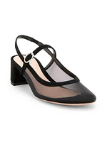 45MM Suede & Mesh Pumps