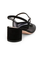 45MM Suede & Mesh Pumps