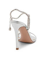 105MM Embellished Metallic Leather Sandals