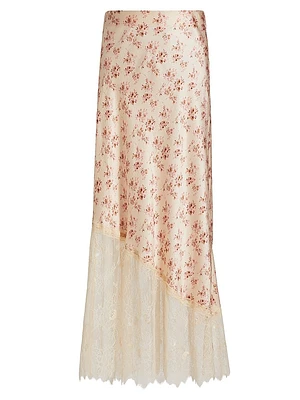 Florian Hammered Silk Slip Skirt