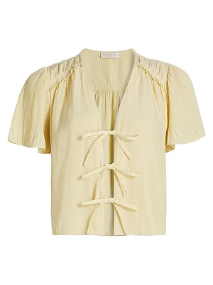 Selene Tie-Front Blouse