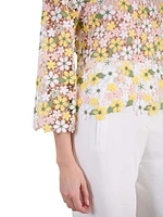 Ninna Floral Lace Round-Neck Top