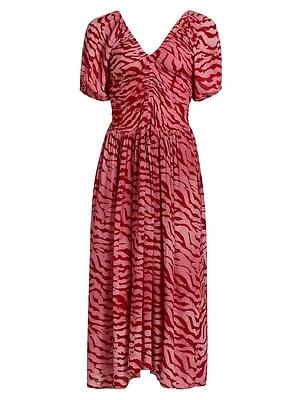 Bori Printed A-Line Midi-Dress