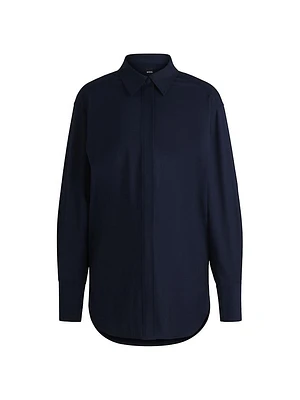 Travel-Friendly Blouse Wrinkle-Resistant Wool