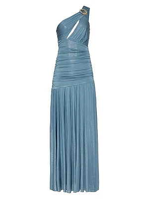 Dune Ruched Jersey One-Shoulder Gown
