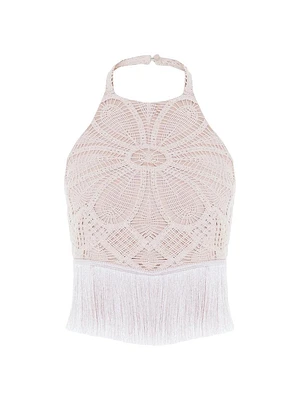 Flower Crochet Halter Top