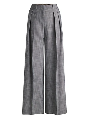 Regular-Fit Trousers with Pleated Front