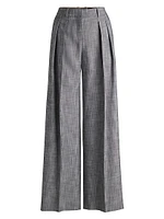 Regular-Fit Trousers with Pleated Front
