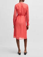 Wrap Dress with Sheer Detailing