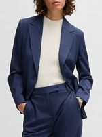 Regular-Fit Blazer Micro-Check Virgin Wool