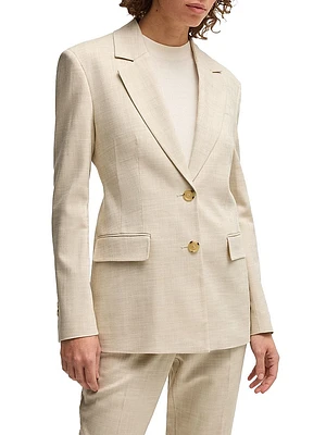 Tailored Jacket Melange Stretch Fabric